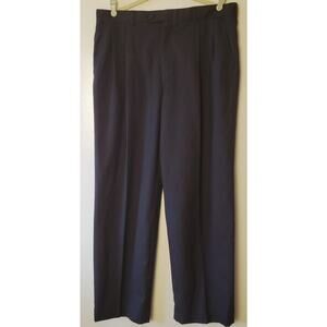 Burberrys of London Loro Piana Italy Charcoal Gray Pleated Front Pants Sz 36x32